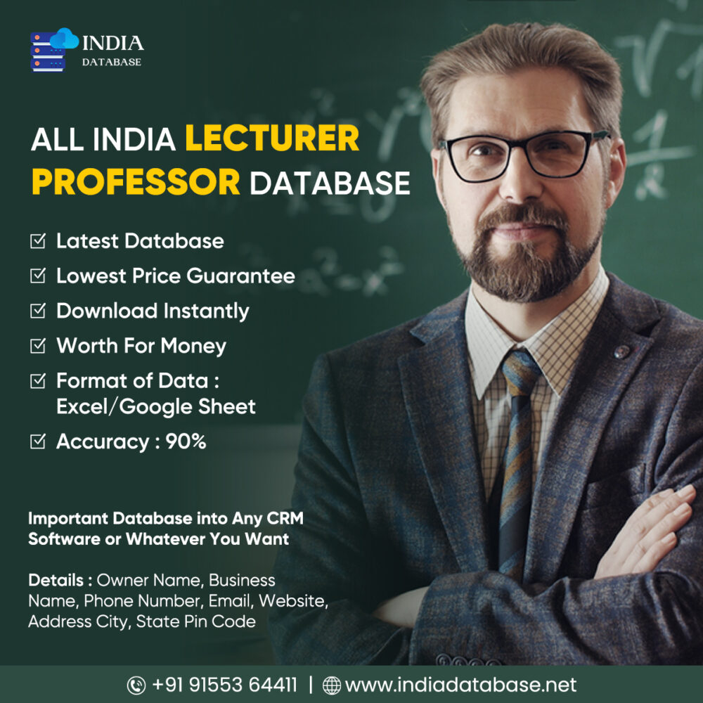 All India Lecturer Professor Database India Database All India Lecturer Professor Database India Database