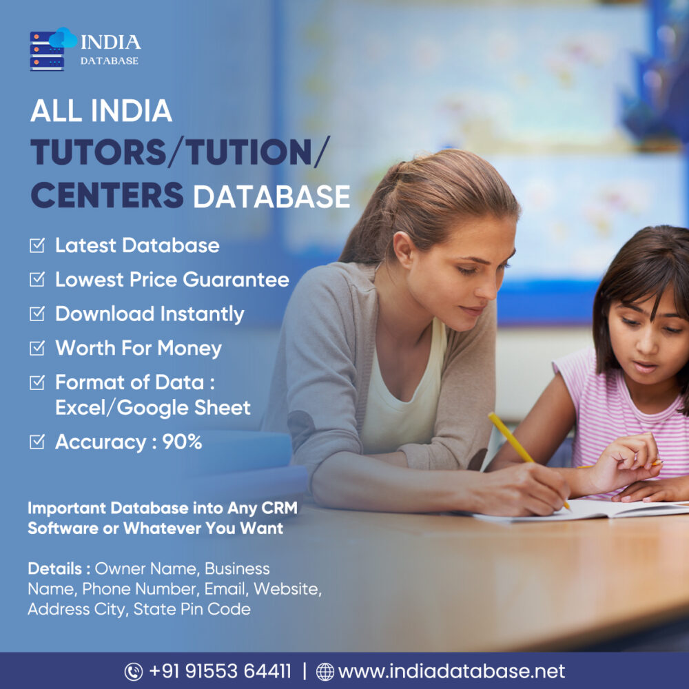 All India Tutors/Tuition/Centers Database