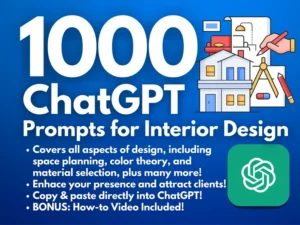 1000 ChatGPT Prompts for Interior Designers | Digital Tools to Boost Your Business and Design Skills | AI Digital Mood Board