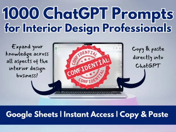 1000 ChatGPT Prompts for Interior Designers | Digital Tools to Boost Your Business and Design Skills | AI Digital Mood Board - Image 2