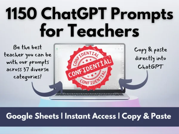1150 Expert ChatGPT Prompts for Teachers & Lesson Plan Generator | Collection Covering 37 Teaching Categories | Copy/Paste - Image 2