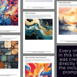 1250 Swirling and Fluid AI Art Prompts | Text-to-image Midjourney Dall-E Stable Diffusion | Digital Wall Art Prints Home Decor Abstract Art