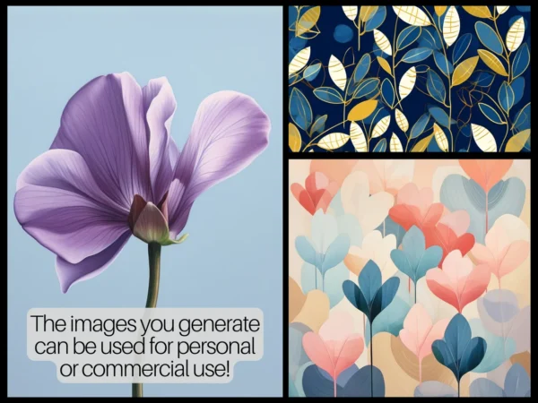 1350 Floral AI Art Prompts | Midjourney Dall-E Stable Diffusion | Flower Arrangement | Flowers | Floral Wall Art Floral Print | Digital Art - Image 5