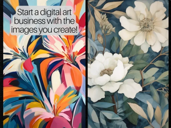 1350 Floral AI Art Prompts | Midjourney Dall-E Stable Diffusion | Flower Arrangement | Flowers | Floral Wall Art Floral Print | Digital Art - Image 7