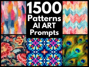 1500 Pattern AI Art Prompts | Text-to-image Midjourney Dall-E Stable Diffusion | Inspiration | Patterns | Digital Wall Art | Copy & Paste