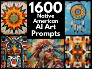 1600 Native American AI Art Prompts | Midjourney Dall-E Stable Diffusion | Digital Wall Art Prints Home Indigenous Tribal Navajo Decor