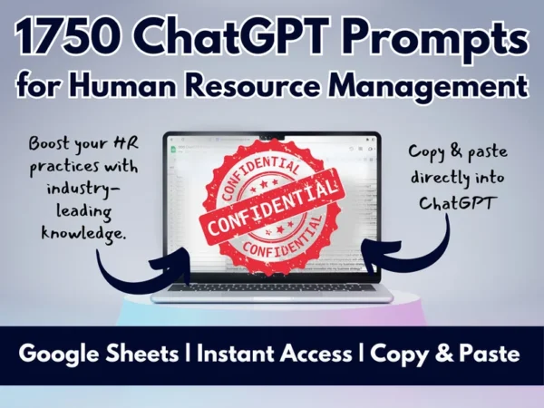 1750 ChatGPT Prompts for Human Resource Management | A Complete HR Toolkit Covering 31 Categories for Hiring Retention Management - Image 2