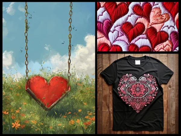 1800 Valentine's Day Graphics AI Art Prompts | Midjourney Dall-E Stable Diffusion | Digital Wall Art Prints Home Loving Cupid Heart Decor - Image 4