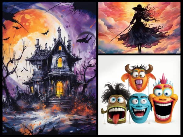 2200 Halloween Graphics AI Art Prompts | Midjourney Dall-E Stable Diffusion | Digital Wall Art Prints Home Fall Fun Halloween Decor - Image 5