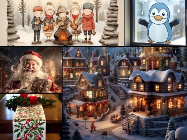 2500 Christmas Graphics AI Art Prompts | Midjourney Dall-E Stable Diffusion | Digital Wall Art Prints Home Winter Fun Christmas Decor - Image 9