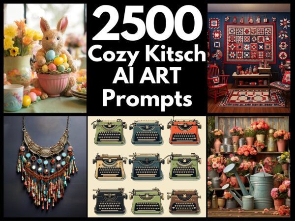 2500 Cozy Kitsch AI Art Prompts Midjourney