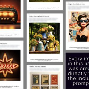 2500 Cozy Kitsch AI Art Prompts Midjourney | Dall-E Stable Diffusion | Cottagecore Grandmillenial Charmingly Chaotic Nostalgic Home Decor