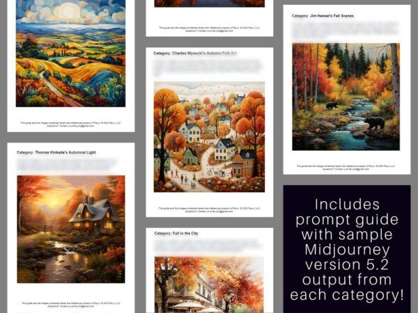 2500 Fall Harvest AI Art Prompts | Midjourney Dall-E Stable Diffusion | Digital Wall Art Prints Home Fall Autumn Thanksgiving Decor - Image 2