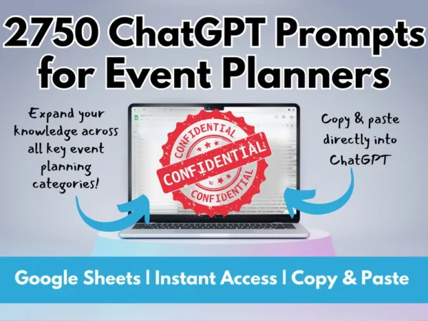 2750 ChatGPT Prompts for Event Planners | Copy & Paste | Boost Your Planning Business | Ultimate Event Planner Resource - Image 2