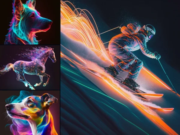 299 Neon Midjourney Prompts - Neon AI Art Ideas in Diverse Styles | Digital Art | Instant Access | Copy and Paste - Image 9