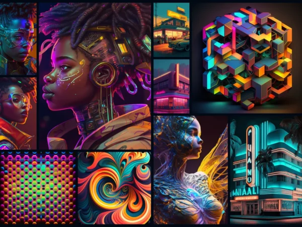 299 Neon Midjourney Prompts - Neon AI Art Ideas in Diverse Styles | Digital Art | Instant Access | Copy and Paste - Image 4