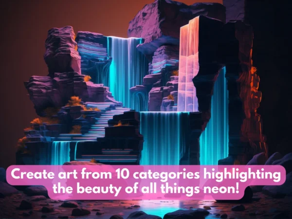 299 Neon Midjourney Prompts - Neon AI Art Ideas in Diverse Styles | Digital Art | Instant Access | Copy and Paste - Image 6