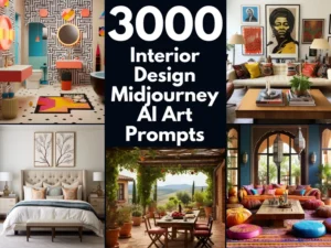 3000 Interior Design Midjourney AI Art Prompts - Endless Inspiration for Your Next Design Project | Digital Art Instant Access | Copy/Paste