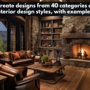 3000 Interior Design Midjourney AI Art Prompts – Endless Inspiration for Your Next Design Project | Digital Art Instant Access | Copy/Paste