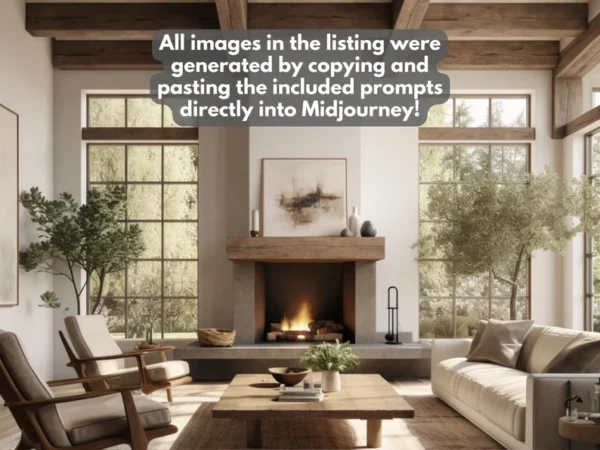 3000 Interior Design Midjourney AI Art Prompts - Endless Inspiration for Your Next Design Project | Digital Art Instant Access | Copy/Paste - Image 8