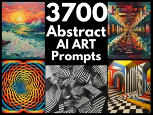 3700 Abstract AI Art Prompts | Midjourney Dall-E Stable Diffusion | Abstract Wall Art Prints | Colorful Digital Brushstroke Painting Print