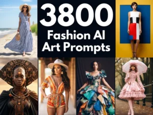 3800 Fashion AI Art Midjourney Prompts Instantly Generate Stunning Fashion Images for Global Styles & Periods | Instant Access | Copy Paste