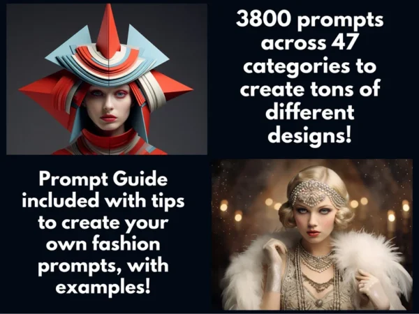 3800 Fashion AI Art Midjourney Prompts Instantly Generate Stunning Fashion Images for Global Styles & Periods | Instant Access | Copy Paste - Image 5