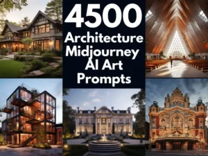 4500 Architecture Midjourney AI Art Prompts - Architecture Design Ideas in Different Styles | Digital Art | Copy and Paste