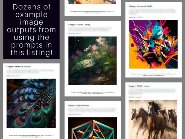 5999 Midjourney Prompts Across 50 Categories | Digital Art | Generate Stunning Art with AI | Instant Access | Copy and Paste - Image 3