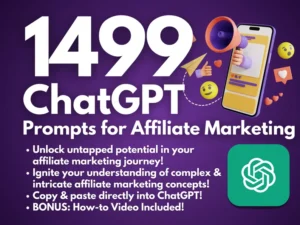 Affiliate Marketing ChatGPT Prompts | Make Money with Affiliate Marketing | Start a Successful Income Stream for Entrepreneurs Small Biz
