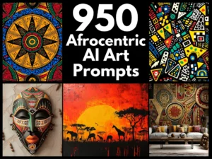 Afrocentric AI Art Prompts | Text-to-image Midjourney Dall-E Stable Diffusion | Digital Art Download African Printable Wall Art Prints
