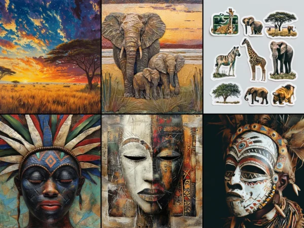 Afrocentric AI Art Prompts | Text-to-image Midjourney Dall-E Stable Diffusion | Digital Art Download African Printable Wall Art Prints - Image 2