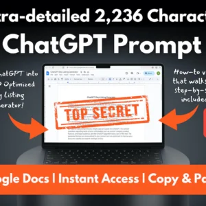 ChatGPT Etsy Listing Generator | Improve Your Etsy Search Rankings with ChatGPT | Maximize Your Etsy Sales w AI