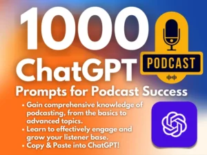 ChatGPT Prompts for Podcasters | Grow your audience and gain listeners | Boost The Growth of Your Podcast | Planner Template | Copy & Paste
