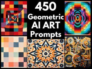 Geometric AI Art Prompts | Text-to-image Midjourney Dall-E Stable Diffusion | Digital Wall Art Download Large Printable Geometry Wall Art