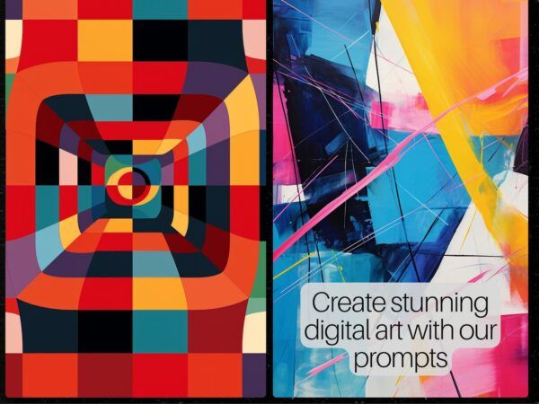 Geometric AI Art Prompts | Text-to-image Midjourney Dall-E Stable Diffusion | Digital Wall Art Download Large Printable Geometry Wall Art - Image 2