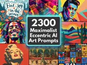 Maximalist and Eccentric AI Art Prompts | Text-to-image Midjourney Dall-E Stable Diffusion | Digital Art Eclectic Printable Wall Art Prints