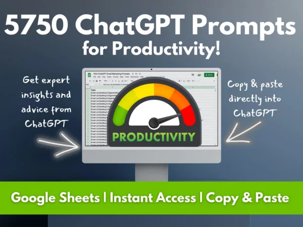 Productivity ChatGPT Prompts | 5700 Prompts for Peak Productivity | ChatGPT-Powered Productivity Prompts for Life Coaches and Self-Helpers - Image 5