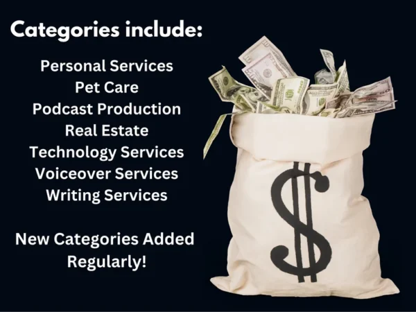 Side Hustle Database | 350+ Ideas for Making Money | Side Gig Inspiration! | Bonus ChatGPT Idea Generator and Digital Products Profit Ebook - Image 7