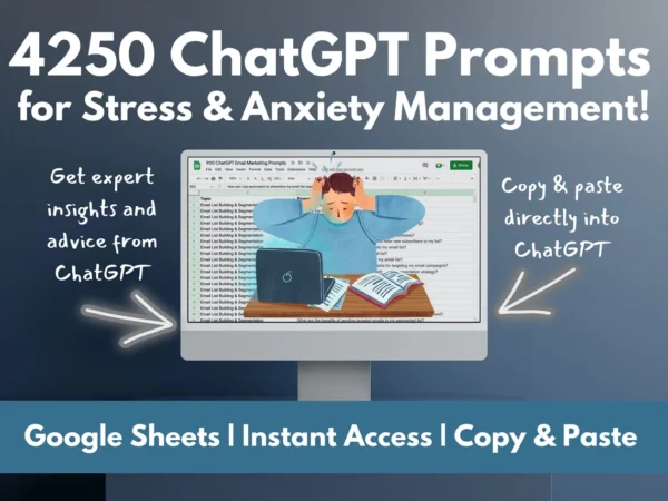 Stress and Anxiety Management ChatGPT Prompts | Ultimate Stress & Anxiety Relief Resource | Ultimate AI Prompt Pack for Life Coaches - Image 8