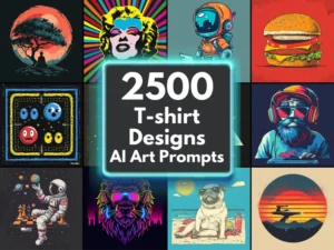 T-shirt Design AI Art Prompts | Text-to-image Midjourney Dall-E Stable Diffusion | Digital Art Download Tshirt Designs and Mockups