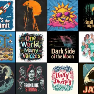 T-shirt Design AI Art Prompts | Text-to-image Midjourney Dall-E Stable Diffusion | Digital Art Download Tshirt Designs and Mockups