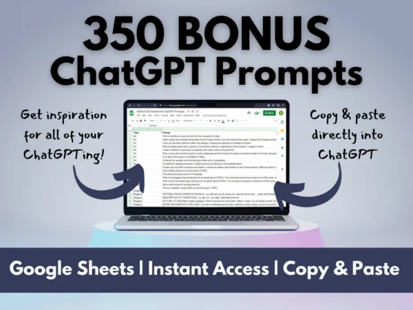The ChatGPT Handbook with 500 Prompts | Unlock the full potential of AI | Ebook | Copy & Paste Prompts - Image 4