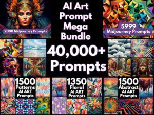 Ultimate Collection of AI Art Prompts | Text-to-image Midjourney Dall-E Stable Diffusion | Digital Wall Art Unlimited Inspiration for Artist