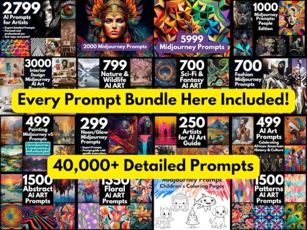 Ultimate Collection of AI Art Prompts | Text-to-image Midjourney Dall-E Stable Diffusion | Digital Wall Art Unlimited Inspiration for Artist - Image 4
