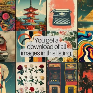 Vintage Poster AI Art Prompts | Text-to-image Midjourney Dall-E Stable Diffusion | Digital Art Download Vintage Wall Art Designs and Trends