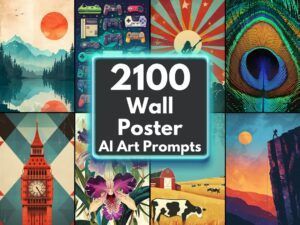 Wall Poster Design AI Art Prompts | Text-to-image Midjourney Dall-E Stable Diffusion | Digital Art Home Decor Design and Printable Artworks