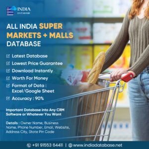ALL India Super Markets + Malls Database